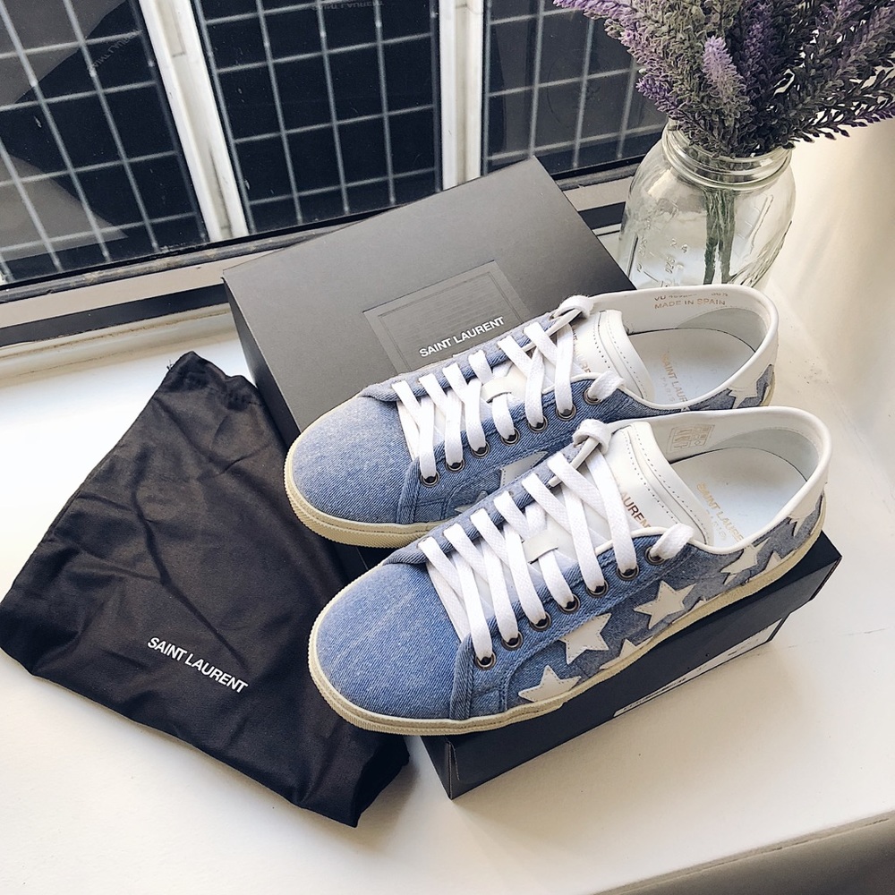 ⭐️Saint Laurent denim star sneakers